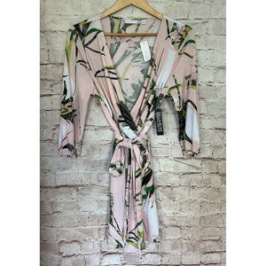 New York & Company Pink Floral Jumpsuit